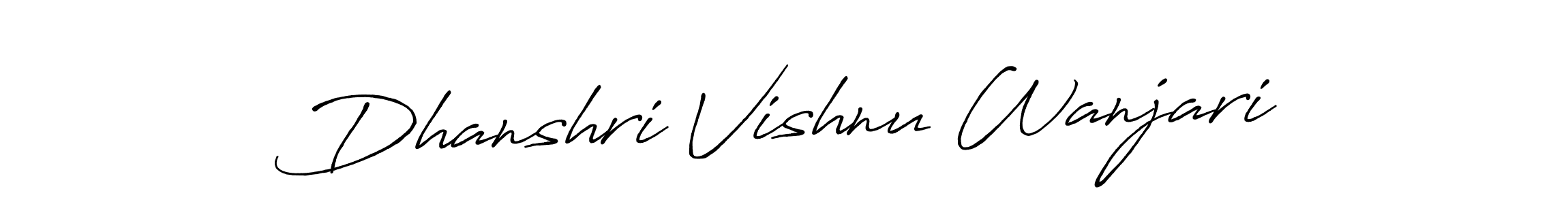 How to make Dhanshri Vishnu Wanjari signature? Antro_Vectra_Bolder is a professional autograph style. Create handwritten signature for Dhanshri Vishnu Wanjari name. Dhanshri Vishnu Wanjari signature style 7 images and pictures png