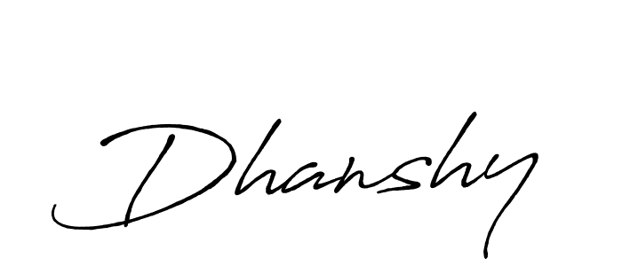 Dhanshy stylish signature style. Best Handwritten Sign (Antro_Vectra_Bolder) for my name. Handwritten Signature Collection Ideas for my name Dhanshy. Dhanshy signature style 7 images and pictures png