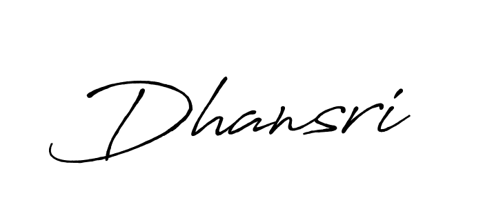 Design your own signature with our free online signature maker. With this signature software, you can create a handwritten (Antro_Vectra_Bolder) signature for name Dhansri. Dhansri signature style 7 images and pictures png