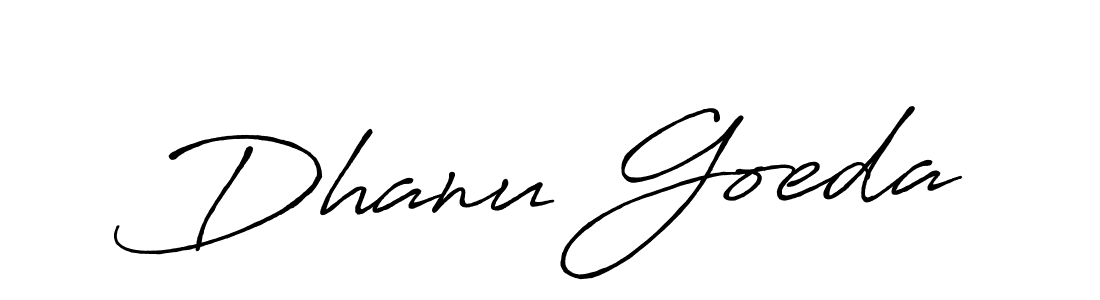 Also we have Dhanu Goeda name is the best signature style. Create professional handwritten signature collection using Antro_Vectra_Bolder autograph style. Dhanu Goeda signature style 7 images and pictures png