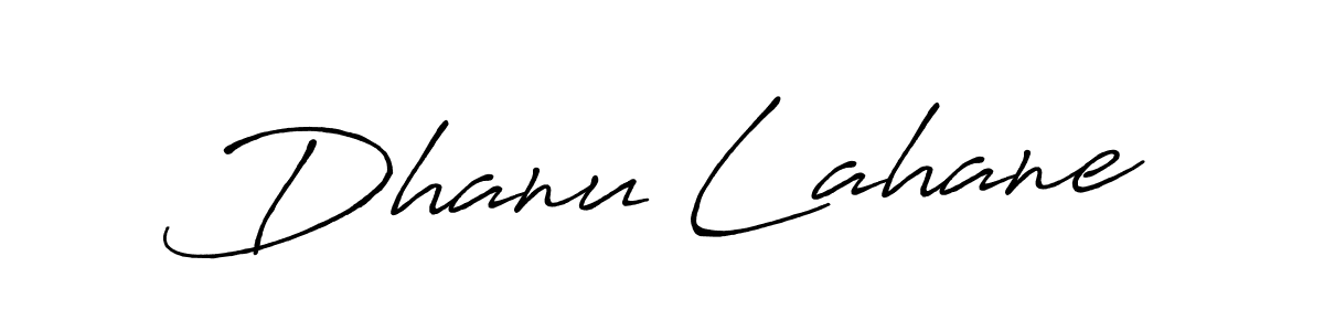Create a beautiful signature design for name Dhanu Lahane. With this signature (Antro_Vectra_Bolder) fonts, you can make a handwritten signature for free. Dhanu Lahane signature style 7 images and pictures png
