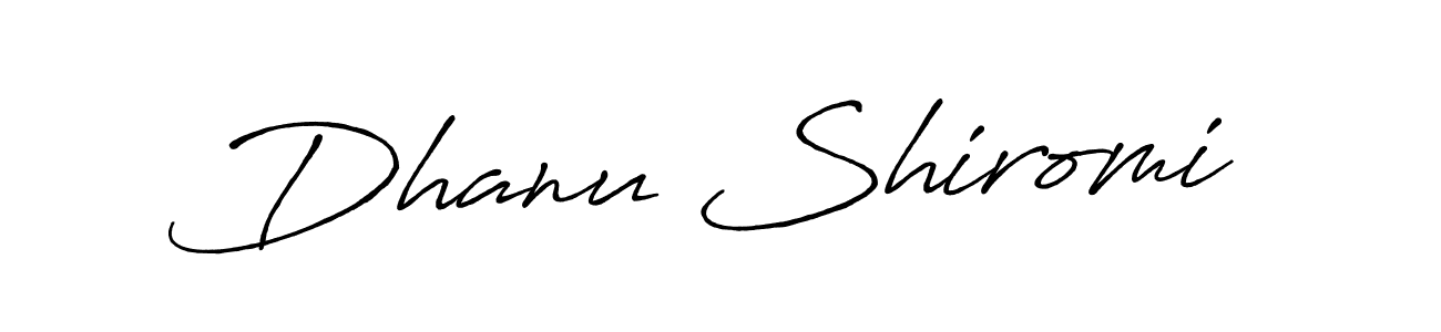 The best way (Antro_Vectra_Bolder) to make a short signature is to pick only two or three words in your name. The name Dhanu Shiromi include a total of six letters. For converting this name. Dhanu Shiromi signature style 7 images and pictures png