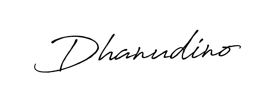 How to make Dhanudino name signature. Use Antro_Vectra_Bolder style for creating short signs online. This is the latest handwritten sign. Dhanudino signature style 7 images and pictures png