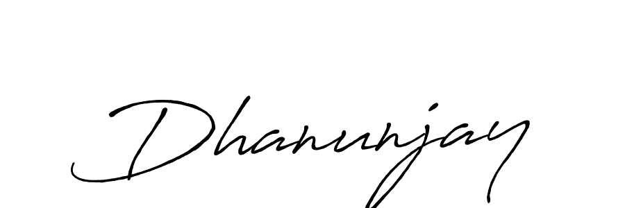 How to make Dhanunjay signature? Antro_Vectra_Bolder is a professional autograph style. Create handwritten signature for Dhanunjay name. Dhanunjay signature style 7 images and pictures png