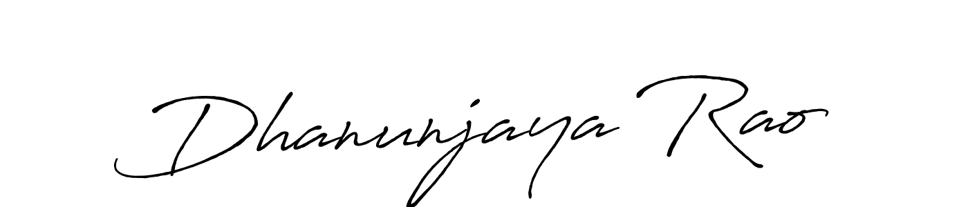 Use a signature maker to create a handwritten signature online. With this signature software, you can design (Antro_Vectra_Bolder) your own signature for name Dhanunjaya Rao. Dhanunjaya Rao signature style 7 images and pictures png