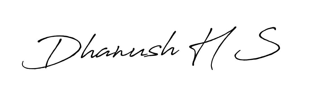 Design your own signature with our free online signature maker. With this signature software, you can create a handwritten (Antro_Vectra_Bolder) signature for name Dhanush H S. Dhanush H S signature style 7 images and pictures png