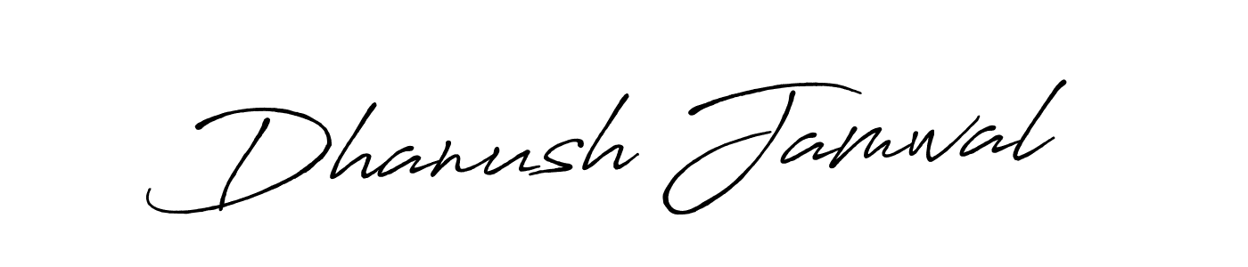 Dhanush Jamwal stylish signature style. Best Handwritten Sign (Antro_Vectra_Bolder) for my name. Handwritten Signature Collection Ideas for my name Dhanush Jamwal. Dhanush Jamwal signature style 7 images and pictures png