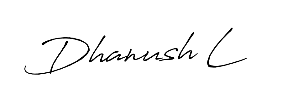 You should practise on your own different ways (Antro_Vectra_Bolder) to write your name (Dhanush L) in signature. don't let someone else do it for you. Dhanush L signature style 7 images and pictures png