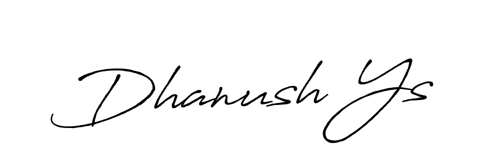 Dhanush Ys stylish signature style. Best Handwritten Sign (Antro_Vectra_Bolder) for my name. Handwritten Signature Collection Ideas for my name Dhanush Ys. Dhanush Ys signature style 7 images and pictures png