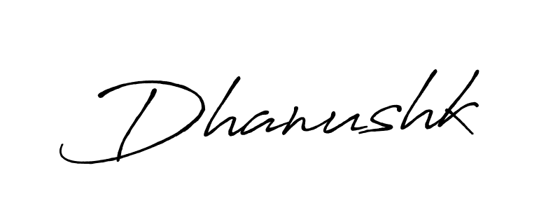 Also we have Dhanushk name is the best signature style. Create professional handwritten signature collection using Antro_Vectra_Bolder autograph style. Dhanushk signature style 7 images and pictures png