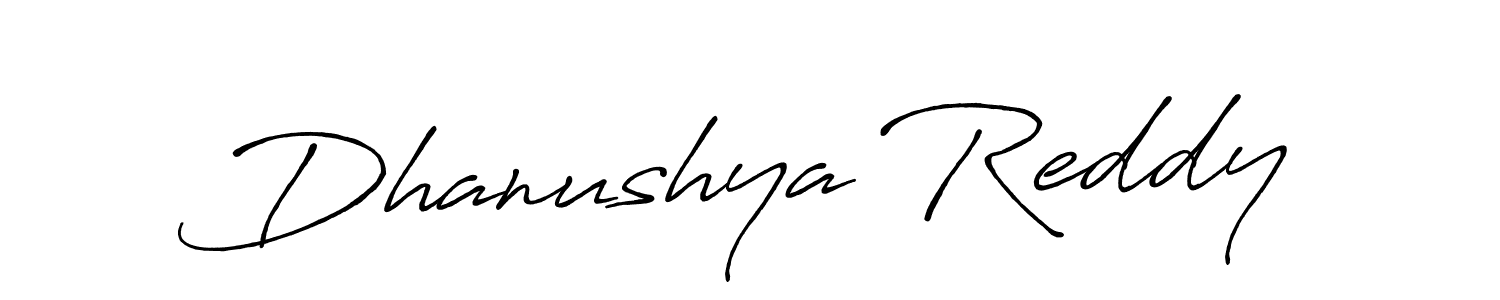 You can use this online signature creator to create a handwritten signature for the name Dhanushya Reddy. This is the best online autograph maker. Dhanushya Reddy signature style 7 images and pictures png