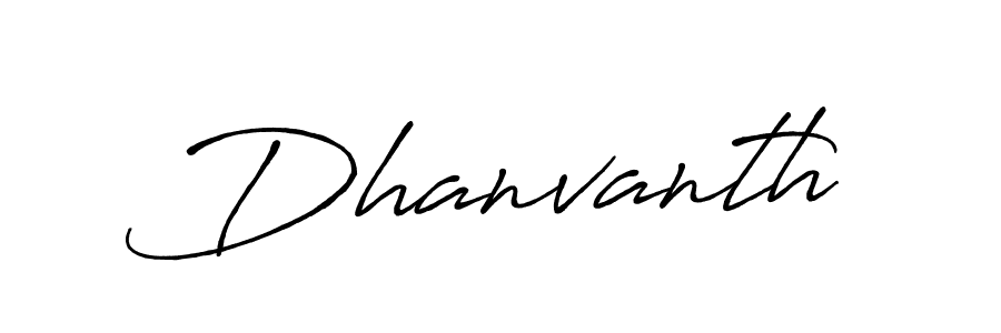 Create a beautiful signature design for name Dhanvanth. With this signature (Antro_Vectra_Bolder) fonts, you can make a handwritten signature for free. Dhanvanth signature style 7 images and pictures png