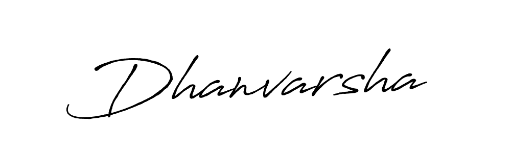 Make a beautiful signature design for name Dhanvarsha. With this signature (Antro_Vectra_Bolder) style, you can create a handwritten signature for free. Dhanvarsha signature style 7 images and pictures png
