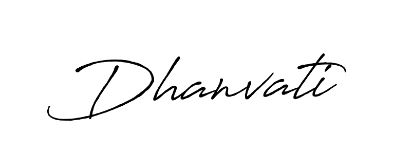 Make a beautiful signature design for name Dhanvati. With this signature (Antro_Vectra_Bolder) style, you can create a handwritten signature for free. Dhanvati signature style 7 images and pictures png