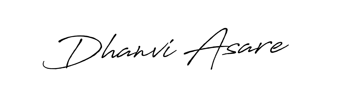 Make a beautiful signature design for name Dhanvi Asare. With this signature (Antro_Vectra_Bolder) style, you can create a handwritten signature for free. Dhanvi Asare signature style 7 images and pictures png