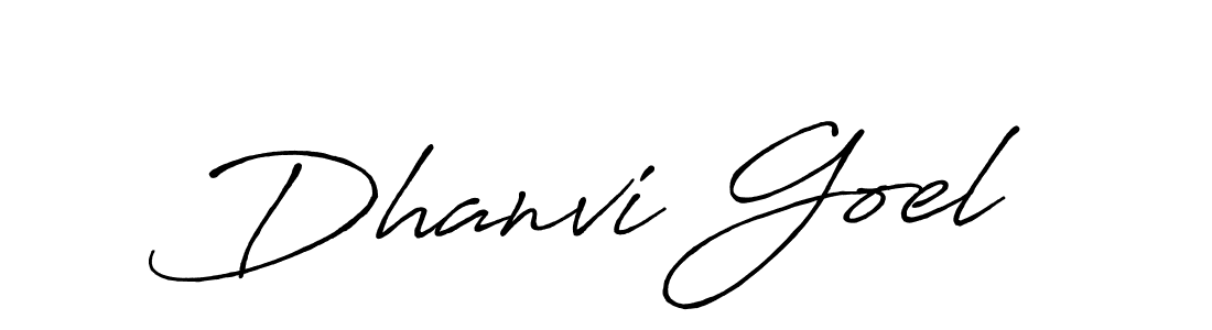 Antro_Vectra_Bolder is a professional signature style that is perfect for those who want to add a touch of class to their signature. It is also a great choice for those who want to make their signature more unique. Get Dhanvi Goel name to fancy signature for free. Dhanvi Goel signature style 7 images and pictures png