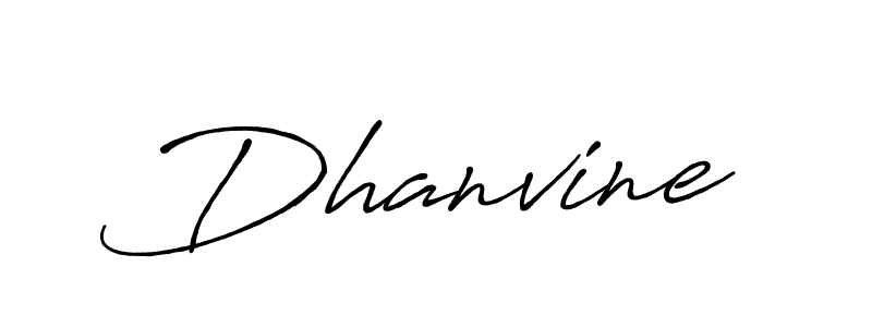 Use a signature maker to create a handwritten signature online. With this signature software, you can design (Antro_Vectra_Bolder) your own signature for name Dhanvine. Dhanvine signature style 7 images and pictures png