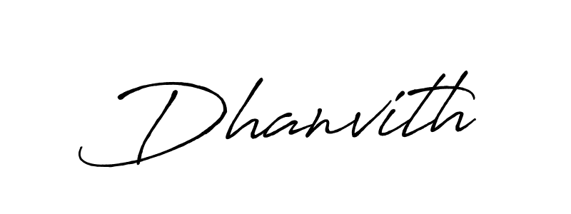 Design your own signature with our free online signature maker. With this signature software, you can create a handwritten (Antro_Vectra_Bolder) signature for name Dhanvith. Dhanvith signature style 7 images and pictures png