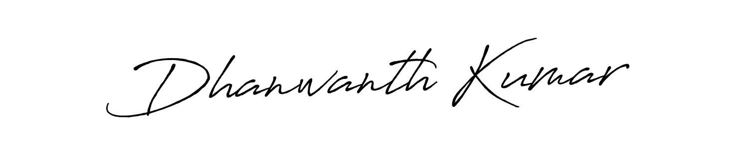 Design your own signature with our free online signature maker. With this signature software, you can create a handwritten (Antro_Vectra_Bolder) signature for name Dhanwanth Kumar. Dhanwanth Kumar signature style 7 images and pictures png