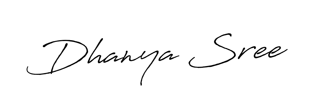 You should practise on your own different ways (Antro_Vectra_Bolder) to write your name (Dhanya Sree) in signature. don't let someone else do it for you. Dhanya Sree signature style 7 images and pictures png