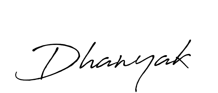 if you are searching for the best signature style for your name Dhanyak. so please give up your signature search. here we have designed multiple signature styles  using Antro_Vectra_Bolder. Dhanyak signature style 7 images and pictures png