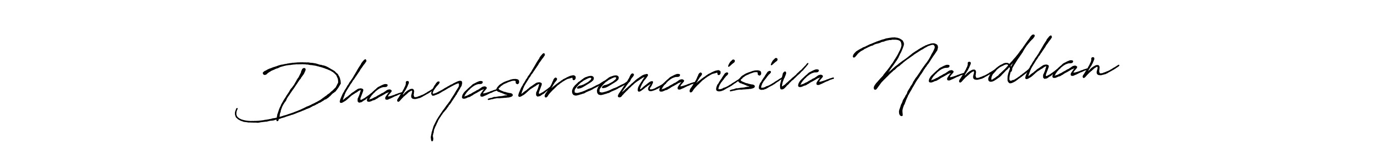 How to make Dhanyashreemarisiva Nandhan signature? Antro_Vectra_Bolder is a professional autograph style. Create handwritten signature for Dhanyashreemarisiva Nandhan name. Dhanyashreemarisiva Nandhan signature style 7 images and pictures png