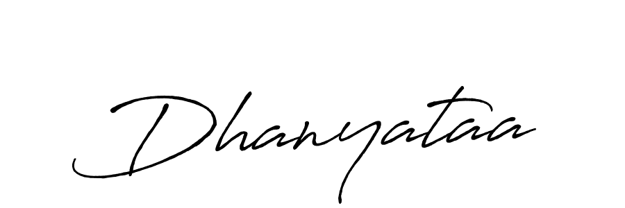 Also we have Dhanyataa name is the best signature style. Create professional handwritten signature collection using Antro_Vectra_Bolder autograph style. Dhanyataa signature style 7 images and pictures png