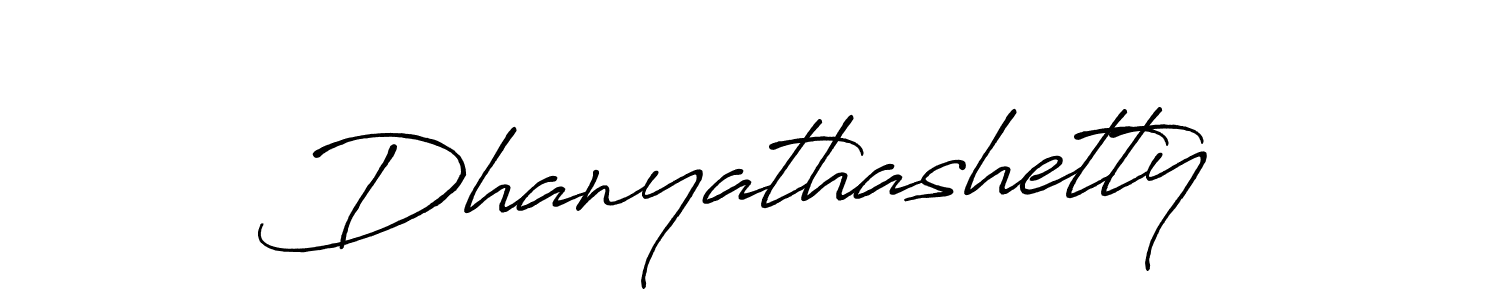 Use a signature maker to create a handwritten signature online. With this signature software, you can design (Antro_Vectra_Bolder) your own signature for name Dhanyathashetty. Dhanyathashetty signature style 7 images and pictures png