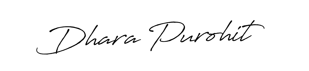 Create a beautiful signature design for name Dhara Purohit. With this signature (Antro_Vectra_Bolder) fonts, you can make a handwritten signature for free. Dhara Purohit signature style 7 images and pictures png