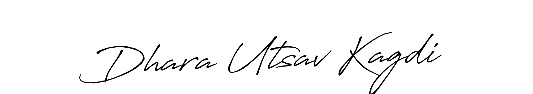 How to make Dhara Utsav Kagdi signature? Antro_Vectra_Bolder is a professional autograph style. Create handwritten signature for Dhara Utsav Kagdi name. Dhara Utsav Kagdi signature style 7 images and pictures png