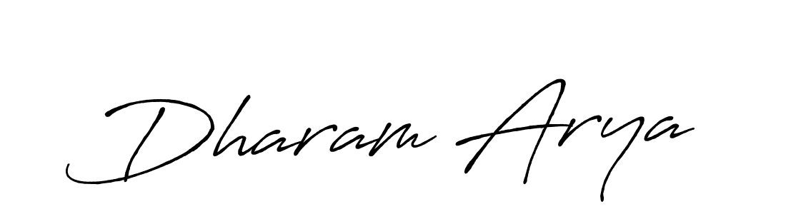 You should practise on your own different ways (Antro_Vectra_Bolder) to write your name (Dharam Arya) in signature. don't let someone else do it for you. Dharam Arya signature style 7 images and pictures png