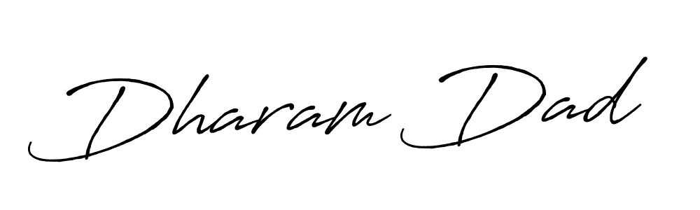 How to make Dharam Dad name signature. Use Antro_Vectra_Bolder style for creating short signs online. This is the latest handwritten sign. Dharam Dad signature style 7 images and pictures png