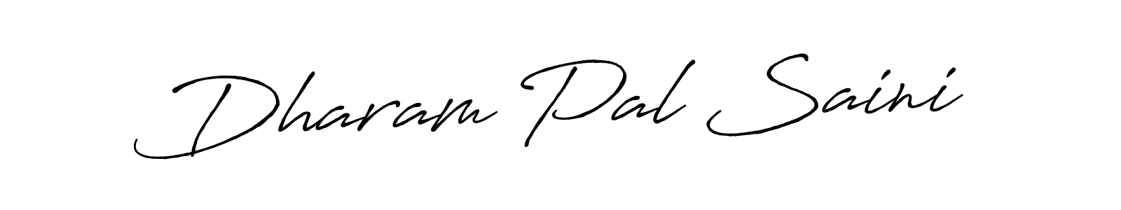 How to make Dharam Pal Saini name signature. Use Antro_Vectra_Bolder style for creating short signs online. This is the latest handwritten sign. Dharam Pal Saini signature style 7 images and pictures png