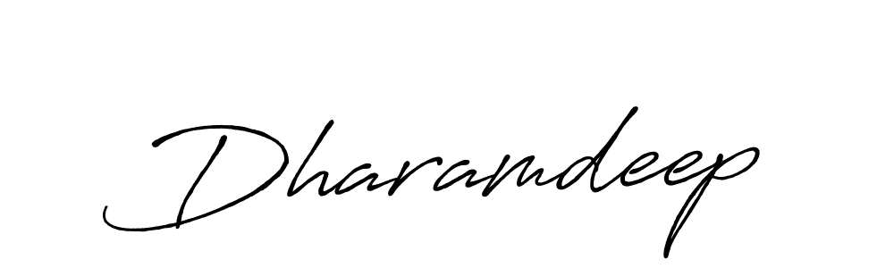 How to make Dharamdeep signature? Antro_Vectra_Bolder is a professional autograph style. Create handwritten signature for Dharamdeep name. Dharamdeep signature style 7 images and pictures png