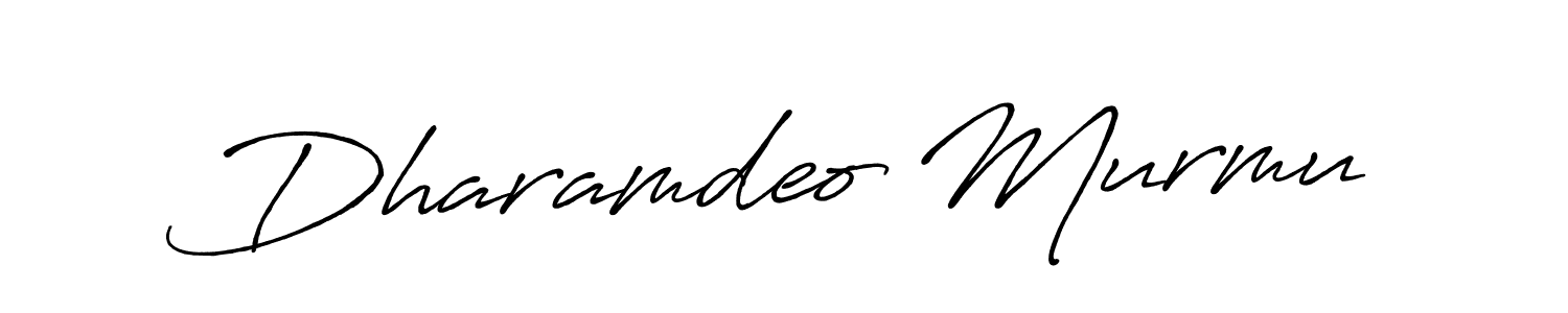 How to make Dharamdeo Murmu name signature. Use Antro_Vectra_Bolder style for creating short signs online. This is the latest handwritten sign. Dharamdeo Murmu signature style 7 images and pictures png