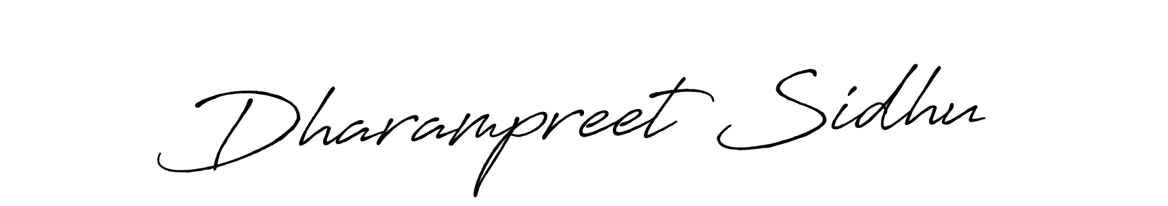 Create a beautiful signature design for name Dharampreet Sidhu. With this signature (Antro_Vectra_Bolder) fonts, you can make a handwritten signature for free. Dharampreet Sidhu signature style 7 images and pictures png