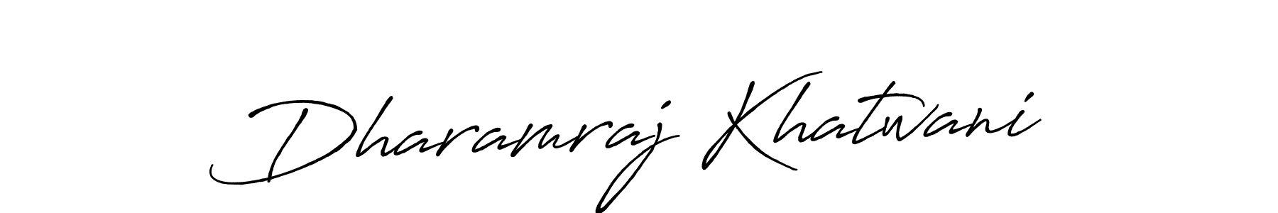 Make a beautiful signature design for name Dharamraj Khatwani. With this signature (Antro_Vectra_Bolder) style, you can create a handwritten signature for free. Dharamraj Khatwani signature style 7 images and pictures png