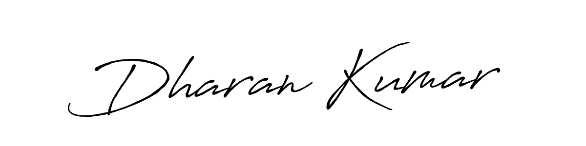 Create a beautiful signature design for name Dharan Kumar. With this signature (Antro_Vectra_Bolder) fonts, you can make a handwritten signature for free. Dharan Kumar signature style 7 images and pictures png