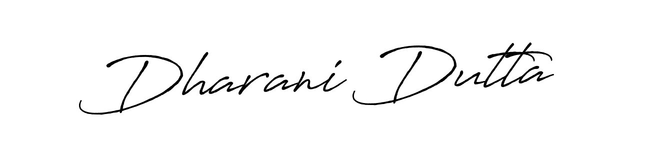 Antro_Vectra_Bolder is a professional signature style that is perfect for those who want to add a touch of class to their signature. It is also a great choice for those who want to make their signature more unique. Get Dharani Dutta name to fancy signature for free. Dharani Dutta signature style 7 images and pictures png