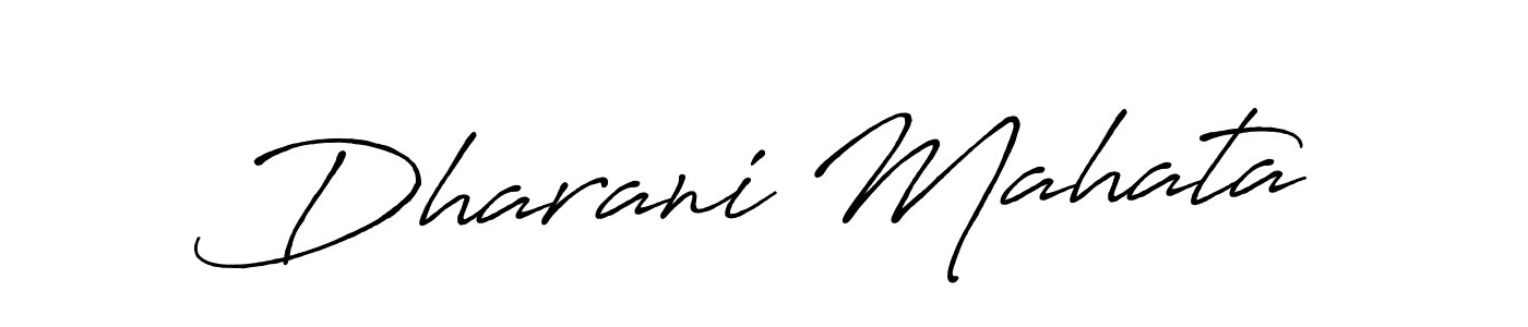 Create a beautiful signature design for name Dharani Mahata. With this signature (Antro_Vectra_Bolder) fonts, you can make a handwritten signature for free. Dharani Mahata signature style 7 images and pictures png