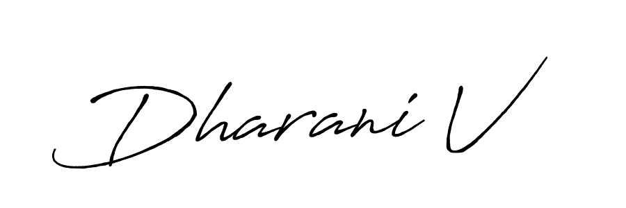 How to make Dharani V signature? Antro_Vectra_Bolder is a professional autograph style. Create handwritten signature for Dharani V name. Dharani V signature style 7 images and pictures png