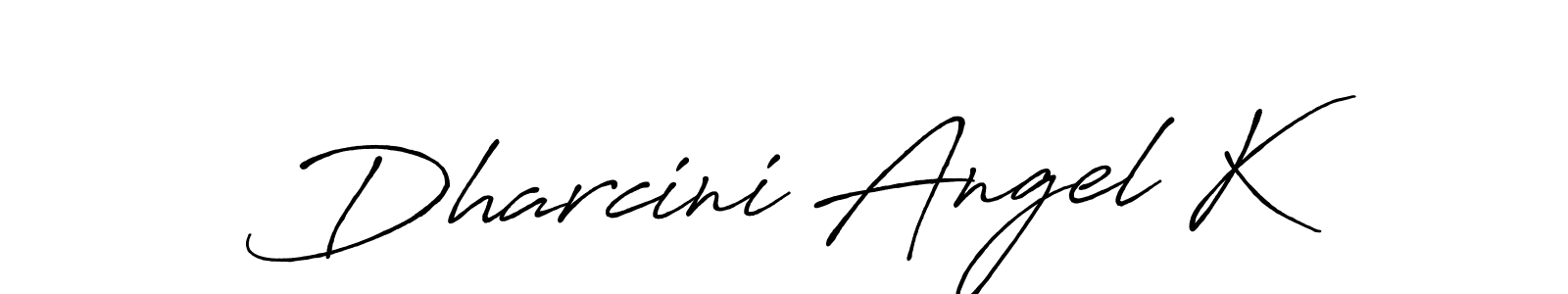 Make a beautiful signature design for name Dharcini Angel K. With this signature (Antro_Vectra_Bolder) style, you can create a handwritten signature for free. Dharcini Angel K signature style 7 images and pictures png