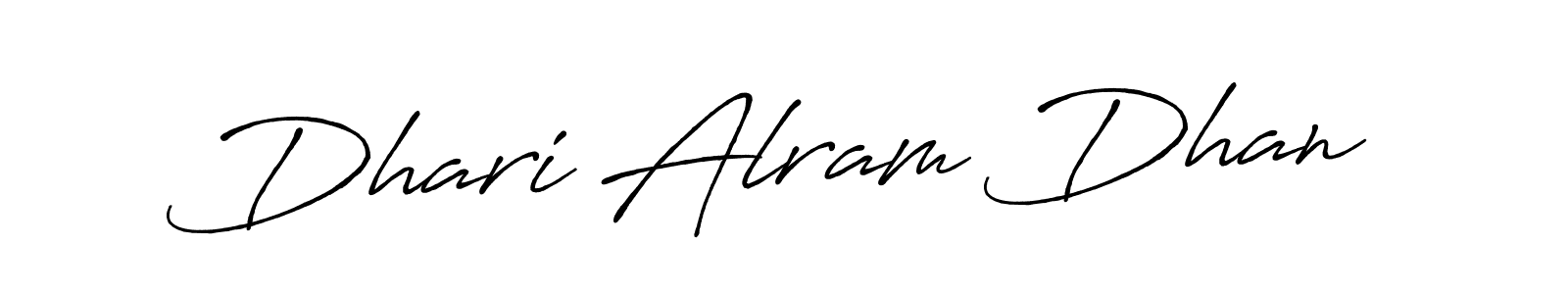 Also You can easily find your signature by using the search form. We will create Dhari Alram Dhan name handwritten signature images for you free of cost using Antro_Vectra_Bolder sign style. Dhari Alram Dhan signature style 7 images and pictures png