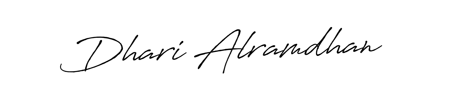 Also we have Dhari Alramdhan name is the best signature style. Create professional handwritten signature collection using Antro_Vectra_Bolder autograph style. Dhari Alramdhan signature style 7 images and pictures png