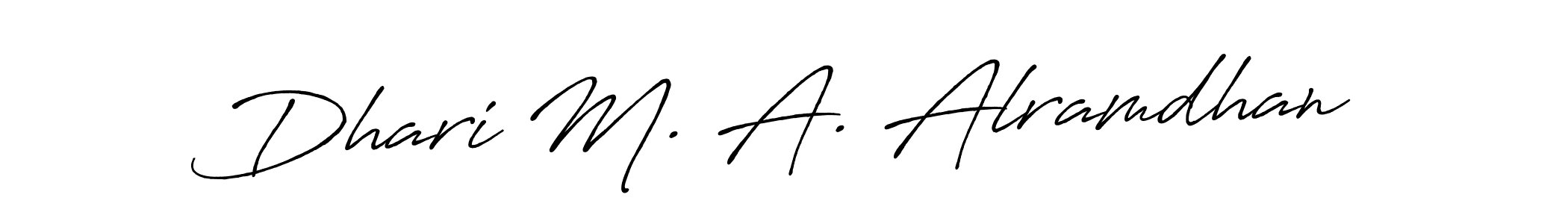 How to make Dhari M. A. Alramdhan name signature. Use Antro_Vectra_Bolder style for creating short signs online. This is the latest handwritten sign. Dhari M. A. Alramdhan signature style 7 images and pictures png