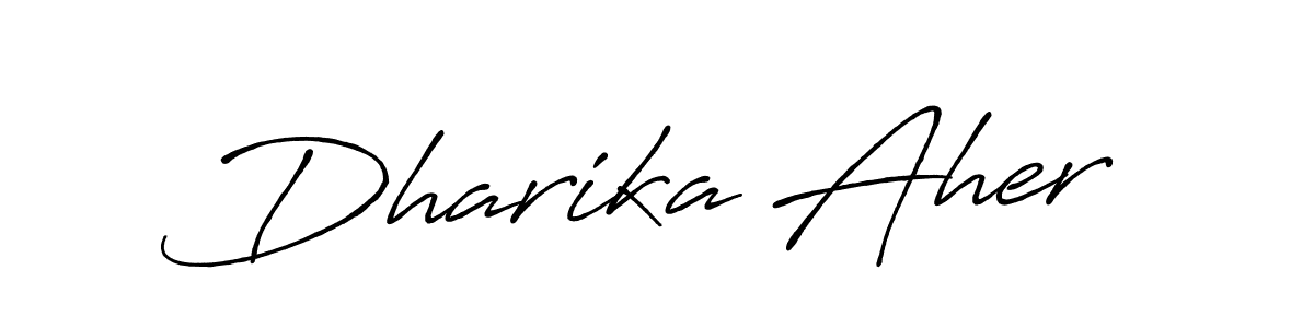 This is the best signature style for the Dharika Aher name. Also you like these signature font (Antro_Vectra_Bolder). Mix name signature. Dharika Aher signature style 7 images and pictures png