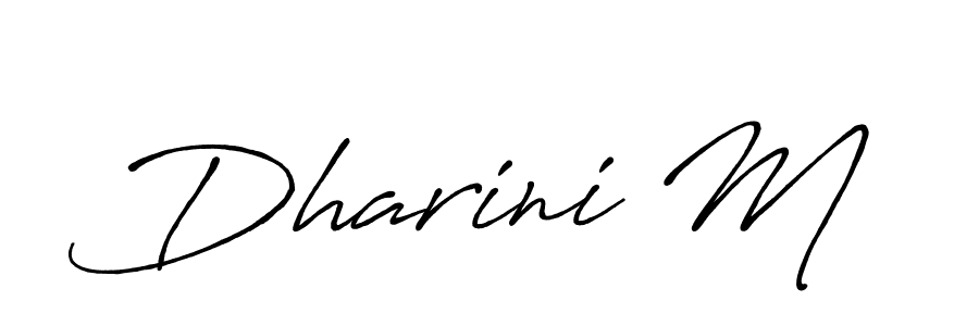 How to Draw Dharini M signature style? Antro_Vectra_Bolder is a latest design signature styles for name Dharini M. Dharini M signature style 7 images and pictures png