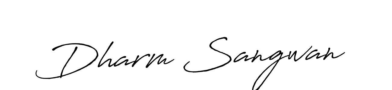 The best way (Antro_Vectra_Bolder) to make a short signature is to pick only two or three words in your name. The name Dharm Sangwan include a total of six letters. For converting this name. Dharm Sangwan signature style 7 images and pictures png