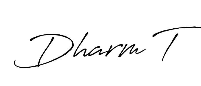 How to make Dharm T signature? Antro_Vectra_Bolder is a professional autograph style. Create handwritten signature for Dharm T name. Dharm T signature style 7 images and pictures png