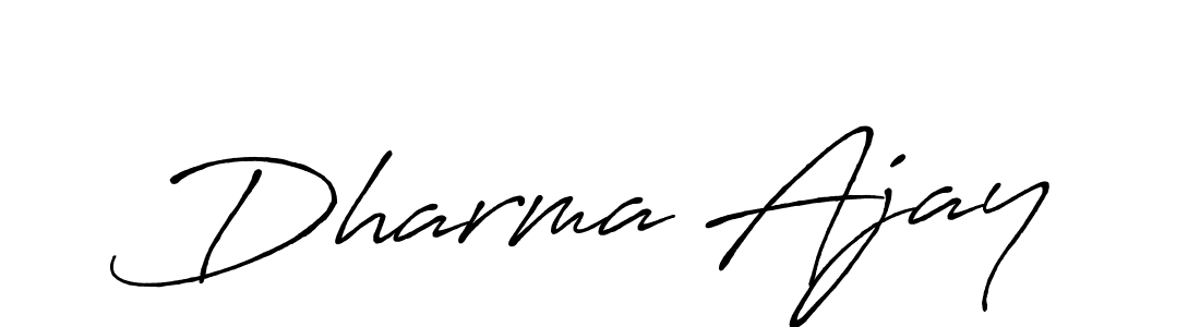 How to make Dharma Ajay name signature. Use Antro_Vectra_Bolder style for creating short signs online. This is the latest handwritten sign. Dharma Ajay signature style 7 images and pictures png